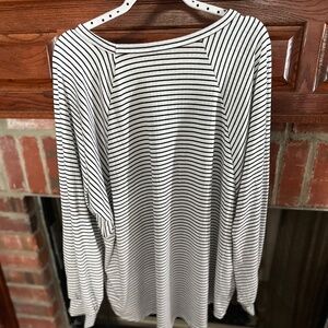 White Birch Tunic High-Low, Ribbed Top, Cuffed Sleeve, 2XL NWT